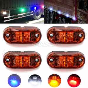 2PCS 12V 24V Feux de position latéraux LED pour camion, feux arrière d'avertissement, feux extérieurs pour voiture, remorque, camion, caravane, bus pour Kamaz - Product Image 1