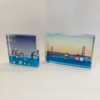 Cadre photo rectangulaire en acrylique haute transparence Aqua Blox, couleur personnalisée, résistant à l'eau