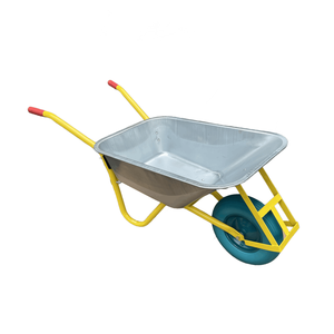 <span class=keywords><strong>Brouette</strong></span> industrielle robuste avec plateau métallique et roue <span class=keywords><strong>en</strong></span> PU pour la construction et le transport - Product Image 5