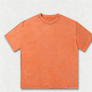 เสื้อยืดพิมพ์ลายผู้ชายไซส์ใหญ่พิเศษ ผ้าคอตตอน 100% หนัก 230 กรัม สไตล์วินเทจ ซักย้อมสีแบบแอซิดวอช แขนสั้น ใส่สบายสำหรับฤดูร้อน ขายส่ง - Product Image 6