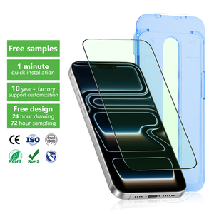 Protector <span class=keywords><strong>de</strong></span> Pantalla <span class=keywords><strong>de</strong></span> Vidrio Templado <span class=keywords><strong>de</strong></span> Alta Calidad con Protección AR, Anti Luz Azul, Antipolvo y Antiarañazos para iPhone 17 - Product Image 1