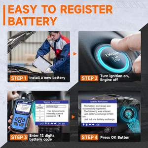 ANCEL BM500 OBD2 Mini todos los sistemas Analizador de <span class=keywords><strong>motor</strong></span> Herramienta de registro de batería para ABS SRS ESP SAS CBS EPB ETC BMS lector de código de <span class=keywords><strong>coche</strong></span> - Product Image 5