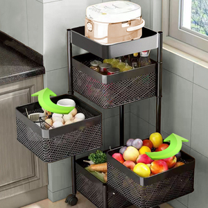 Estante multicapa para el hogar, estante giratorio redondo para cocina, estante de esquina giratorio, estante 360 para especias - Product Image 2
