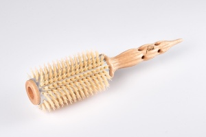 แปรงม้วนผมแบบมืออาชีพ ขนาดใหญ่พิเศษ 58 มม. สำหรับผมยาว/หนา ใช้ในร้านเสริมสวย ขนแปรงทำจากขนหมูป่า สีขาว - Product Image 5