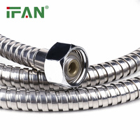 Tuyau de douche IFAN durable et flexible, long, en acier inoxydable, avec insert et écrou en laiton