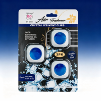 Diffuseur de parfum pour voiture Black Ice Scent, clip pour grille d'aération, lot de 3, parfum frais et longue durée, élimination des odeurs, huile parfumée pour l'intérieur de la voiture