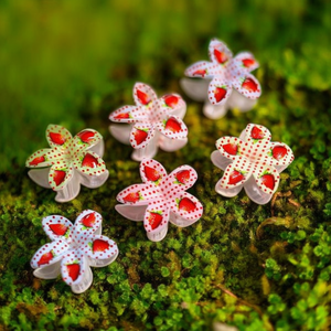 กิ๊บติดผมรูปดอกไม้ 8 ซม. สไตล์หวานสำหรับผู้หญิงและเด็กผู้หญิง ใช้ได้ทุกวัน พร้อมลายสตรอเบอร์รี่ วัสดุพลาสติก - Product Image 2