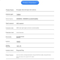 Antenne de routeur WiFi omnidirectionnelle 5G à gain élevé Alimentation directe d'usine pour bâton en caoutchouc à aiguille intérieure SMA pour une utilisation en extérieur