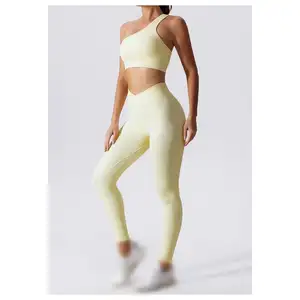 Conjunto de calças para ioga, sutiã esportivo preto para mulheres, calças esportivas para treino atlético, quente e reciclado, para corrida de inverno, com costas cruzadas e acolchoadas