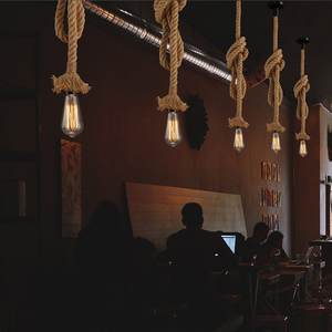 Juego de lámparas colgantes industriales vintage, luces colgantes de cuerda, corriente 16A para electrodomésticos, dormitorio, <span class=keywords><strong>restaurante</strong></span>, cafetería, Bar, estilo rural - Product Image 6