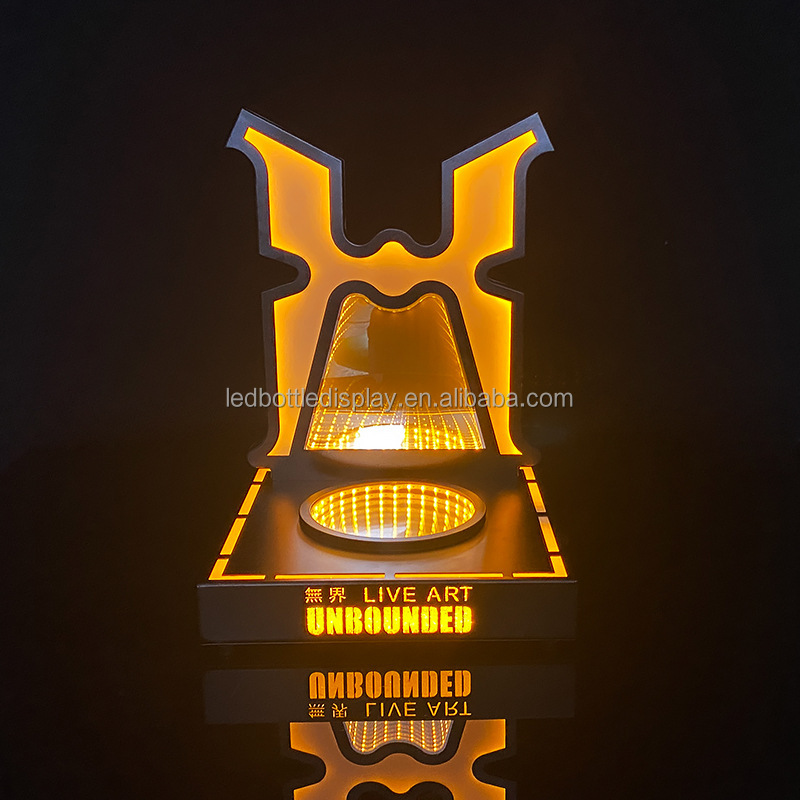 Customizable XO Luminous Wine Stand Logo for Halloween Party Bar Nightclub Champagne Base Wine Display Rack Favors for Storage