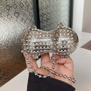 Envío <span class=keywords><strong>gratis</strong></span> 2025 moda señoras vestido elegante Mini monederos Metal melón semilla cacahuete en forma de cadena hombro lápiz labial bolsa - Product Image 1