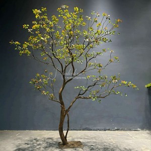 Ornements de sol haut de gamme en plastique, <span class=keywords><strong>fleurs</strong></span> artificielles de Nandina, plantes vertes, décoration intérieure de style chinois - Product Image 6