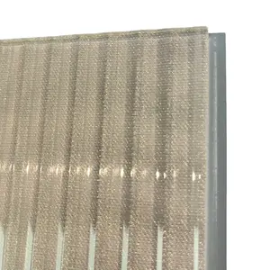Decorative Transparent Tempered Ribbed Reeded Wave Fluted Glass art Figured Textured Sheet Glass pattern Glass Panel