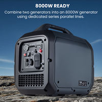 Generador Inverter Portátil Silencioso de Combustible Dual (Gasolina) con Motor de 4 Tiempos de 223cc, Enfriado por Aire, Arranque Automático, 120V 50/60Hz, Ligero, 56dB