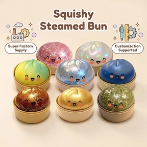 Juguete de Peluche con Forma de Dumpling al Vapor: Diseño Realista de Bollo al Vapor, Lindo y Divertido, Antiestrés, Suave y No Pegajoso - Product Image 6
