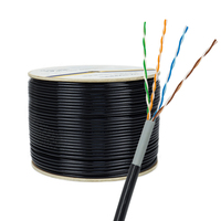 Nuevo Cable de Red Ethernet a Granel MX-STAR para Exteriores F/UTP 23AWG CCA Cat5E Plus, Cobre Sólido, con Clasificación Riser, 10G CMX CM CMG
