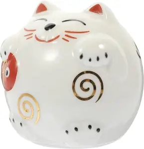 定制动物猫存钱罐陶瓷猫钱罐日式硬币银行儿童储蓄罐礼品家居装饰