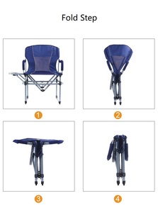 Chaises de <span class=keywords><strong>camping</strong></span> pliantes compactes en aluminium robuste 2025 avec table latérale pour le <span class=keywords><strong>camping</strong></span>, la pelouse et les pique-niques - Product Image 6