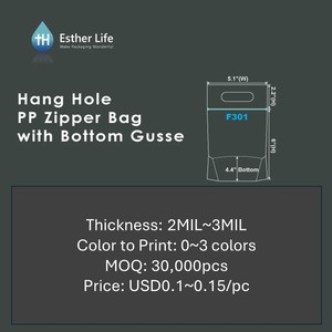 Embalaje de bolsa de plástico con cierre de cremallera transparente a precio competitivo con logotipo personalizado - Product Image 4