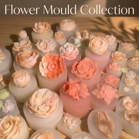 Moules à bougies en silicone 3D esthétiques en forme de fleurs (rose, pivoine, coquelicot) pour l'artisanat DIY de bougies à la cire de soja et de savons d'aromathérapie
