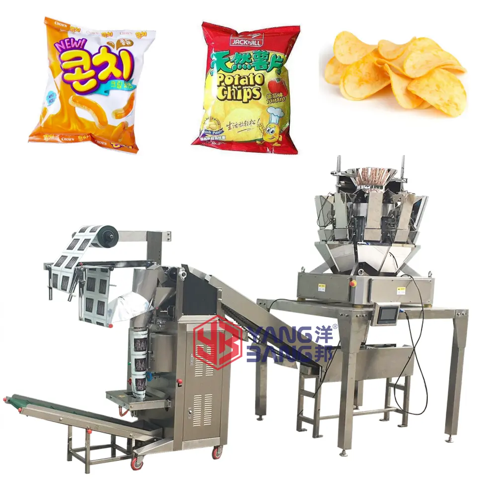 Machine d'emballage verticale multifonctionnelle Machine de remplissage pesage de chips de pommes de terre Machine d'emballage de légumes secs pour snacks