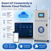 Système d'analyse en ligne de la qualité de l'eau pressurisée pour la turbidité et le chlore résiduel, avec armoire de mesure pour l'eau du robinet (pH, ORP, TDS, DO) et interface RS485