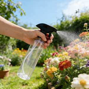 Bouteille en plastique PET transparente de 400 ml avec pulvérisateur à gâchette, jet continu et brume fine, bouchon à vis, pour voiture, <span class=keywords><strong>maison</strong></span>, nettoyage domestique, cuisine, bouteilles rechargeables - Product Image 5