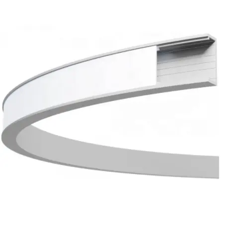 U Shape With Frosted Cover Curve Flexible Bendable Alu Extrusion Channel Surface Mounted Led Strip Light Aluminum Profile