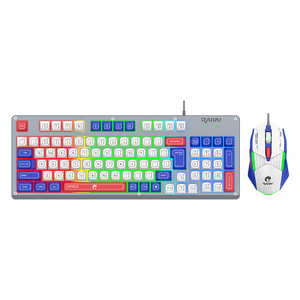 Raiku K98Pro 98-Key Wired <b>RGB</b> Gaming <b>Keyboard</b> Mouse Combo Gasket Mechanical Custom Color-Blocked Design - Product Image 1
