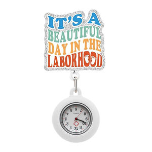 Nuevo Porta-Relojes de Plástico ABS Personalizado para Enfermeras y Doctores, con Brillantina, Clip para Colgar y Reloj de Bolsillo - Product Image 5