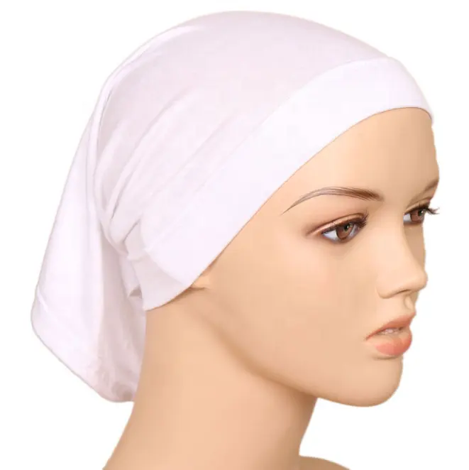 イスラム教徒のヘッドスカーフ女性柔らかく快適なインナーヒジャーブキャップスカーフ帽子の下のイスラムホット販売控えめなスタイルのモーダルキャップ