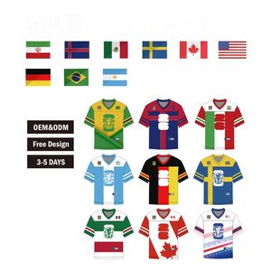 Maillot de football américain personnalisé Coupe du Monde 2026 – Version Fan – Sublimé, Respirant, Écologique, Séchage Rapide, Uni, pour Homme - Product Image 1