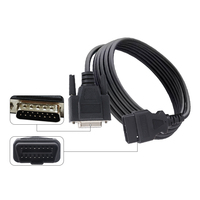 Kabel Ekspansi Koneksi Antarmuka OBD2 16 Pin Jantan ke DB15 Jantan Kustom, Kabel Data OBD 2 ke DB15