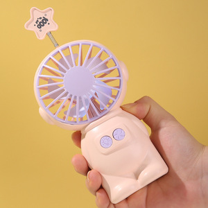 Mini ventilateur astronaute rechargeable par USB, design silencieux, style dessin animé pour étudiants, avec dessus en forme d'étoile - Product Image 4