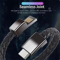 Câble de données tressé en cuir pour connecteurs Type-C, livraison rapide, directement du fabricant pour le commerce électronique transfrontalier