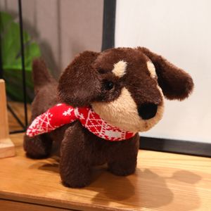 Ingrosso Weiner il bassotto giocattolo di peluche adorabile cane animale di peluche per bambini regalo affascinante <span class=keywords><strong>Wiener</strong></span> per cani bambola di peluche con sciarpa - Product Image 4
