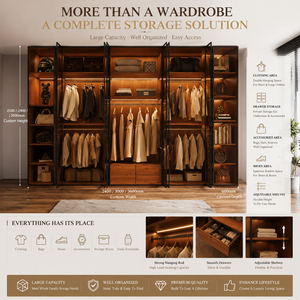 Fabricante de <span class=keywords><strong>Armarios</strong></span> Elabor Wardrobe, <span class=keywords><strong>Armarios</strong></span> de Dormitorio Modernos de Lujo Personalizados en Forma de U, Sistema de Vestidor con Acabado en Melamina - Product Image 4