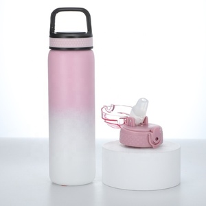 32oz New Design Double Wall Stainless Steel Water <b>Bottle</b> With Straw Sports Great For Hiking & Biking - Product Image 3