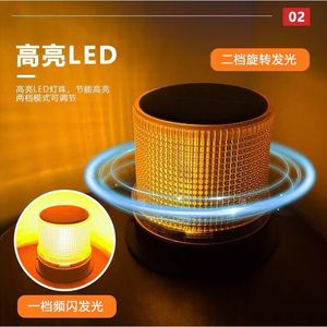 Luz de Advertencia Solar 060S, Modelo Giratorio, Amarillo y Rojo, Magnética, para Autobús Escolar, Vehículo de Rescate e Ingeniería - Product Image 3
