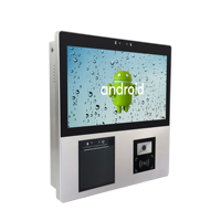 Impresora de Escritorio de 15.6 Pulgadas con Escáner de Códigos QR, Pantalla Táctil Capacitiva para Cajero, Computadora Todo en Uno con Pantalla Dual POS
