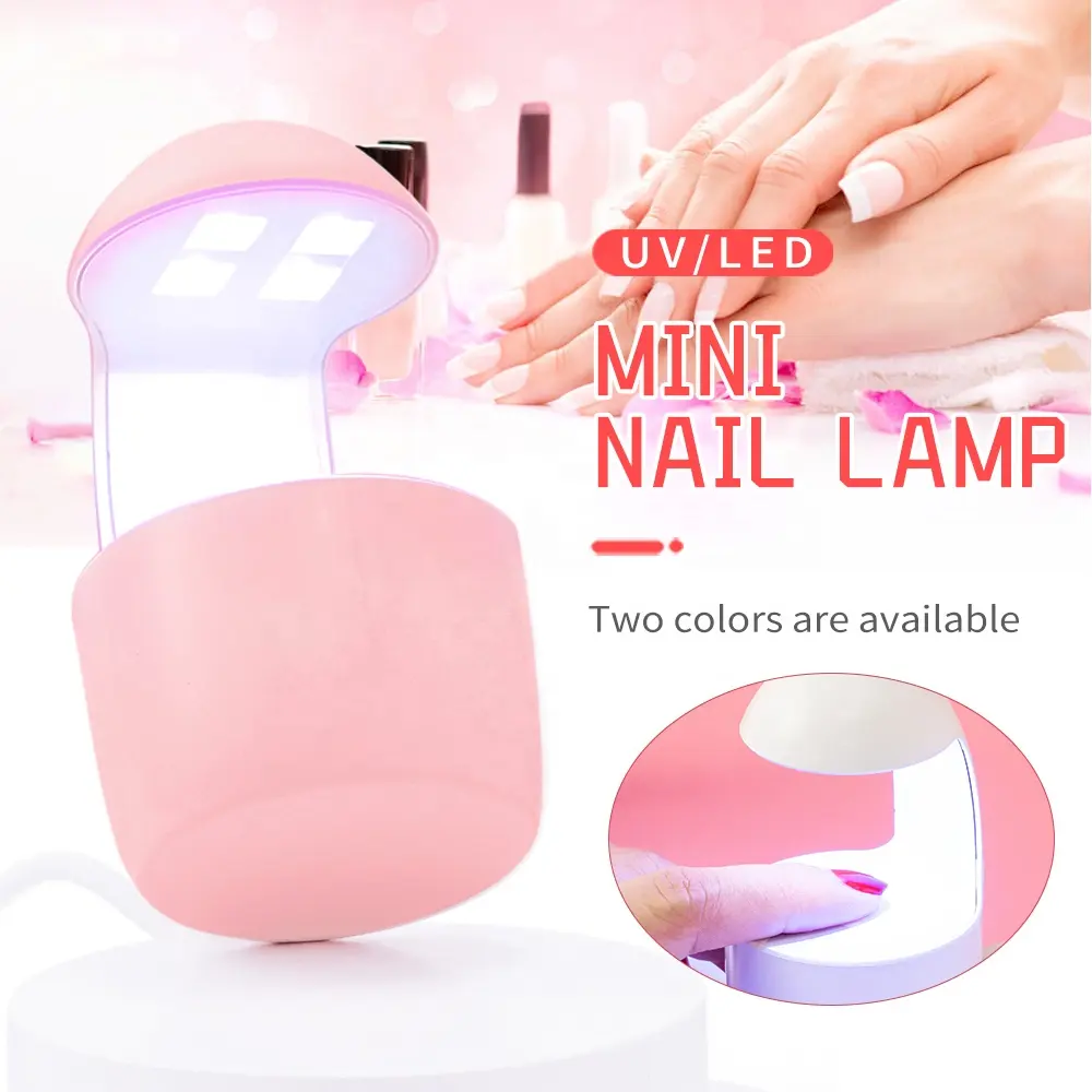 Cina Pabrik Cepat 60S Led Kuku Kiara Langit Lampu USB Mini Lampu UV Kuku Lampu 8W Pink Kuku lampu