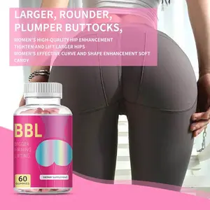 OEM Women BBL Gummies più grande rassodante Lifting Butt Enhancement Hip Lift vitamina glutei seno Gummies potenziamento dei glutei