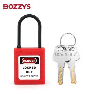 BOZZYS OEM 38MM güvenlik plastik naylon yalıtımlı asma kilit endüstriyel lokavt için aynı anahtar-Tagout