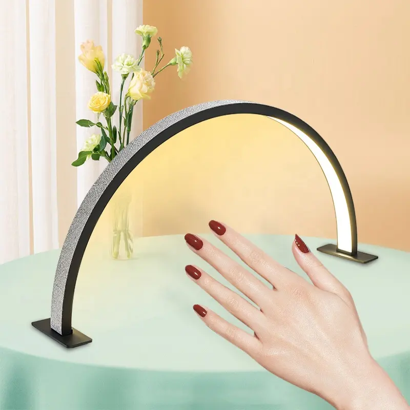 Half Moon U-shaped Nail Beauty Light fixture Beauty Salon Desktop Nail Care Eye Care Simple LED Work Table Lamp