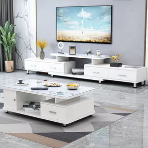 שידת טלוויזיה מודרנית מינימליסטית, שולחן קפה, מעמדי טלוויזיה, שילוב לסלון, יחידה קטנה לבית, סט שולחן טלוויזיה מעץ - Product Image 2