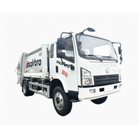 Bon prix Shacman camions à ordures Six roues 7 tonnes compacteur camion à ordures prix élimination des déchets tricycle camion à ordures