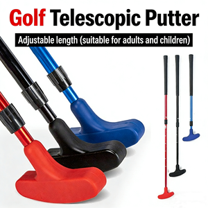 Mini Palo de Golf Infantil Ajustable de Acero, Colorido, para Interiores/Exteriores, con Eje Telescópico de Acero y Empuñadura de Goma, Ambidiestro - Product Image 1