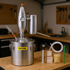 Kit de Destilación Casero Vevor de 30L, Destilador de Acero Inoxidable 304 para Licores Caseros con Termómetro, Equipo de Destilación Eléctrico - Product Image 2