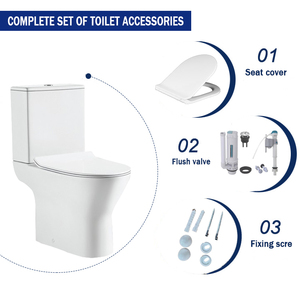 Articles sanitaires au design moderne Suite <span class=keywords><strong>Wc</strong></span> en céramique pour le lavage Commode Bathroom Toilet and Sink Set Toilette Set - Product Image 4
